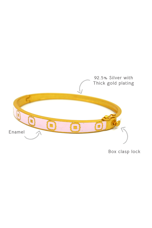 Cloudy Pink Holiday Bracelet