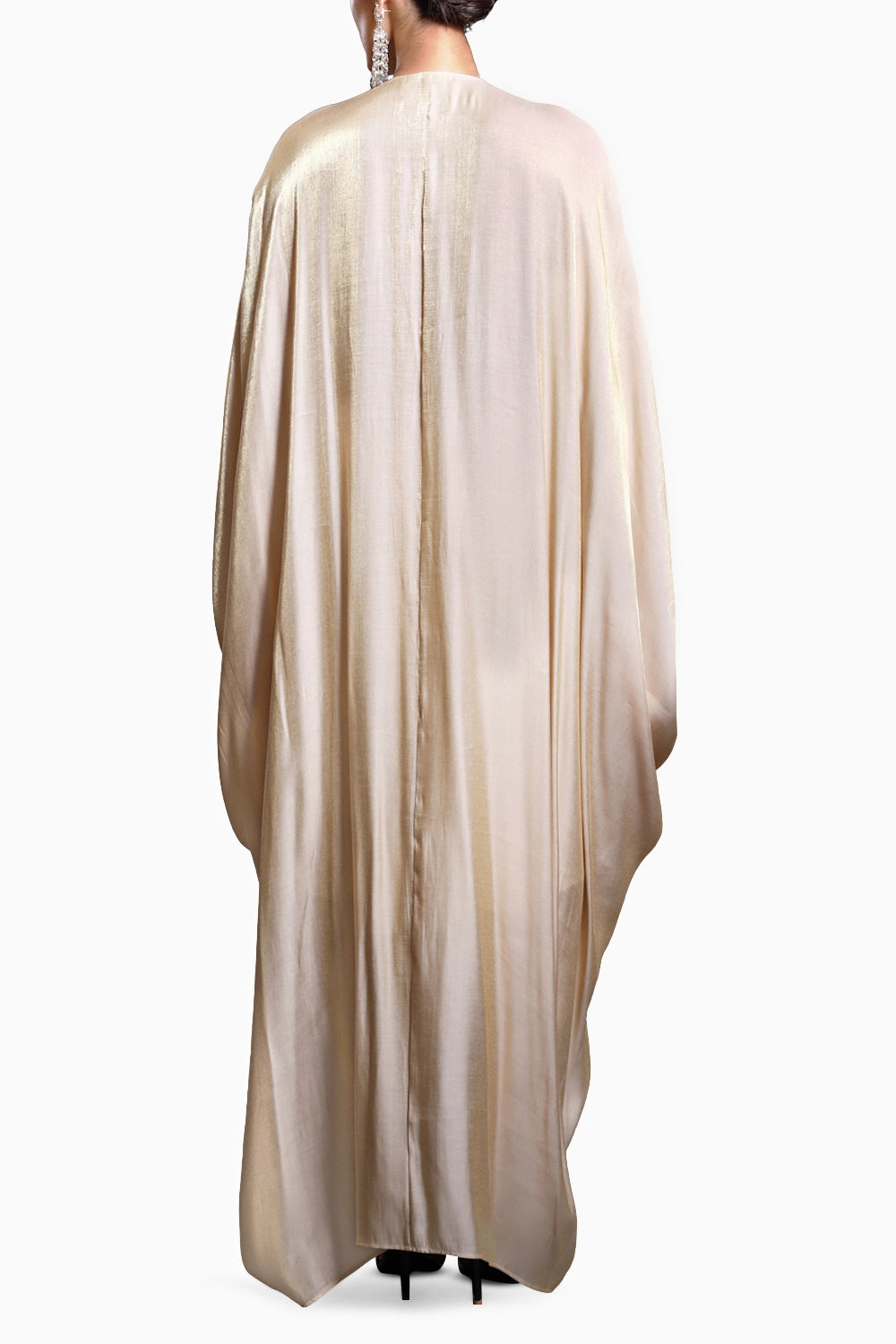 CF Ivory Pleated Drape Kaftan