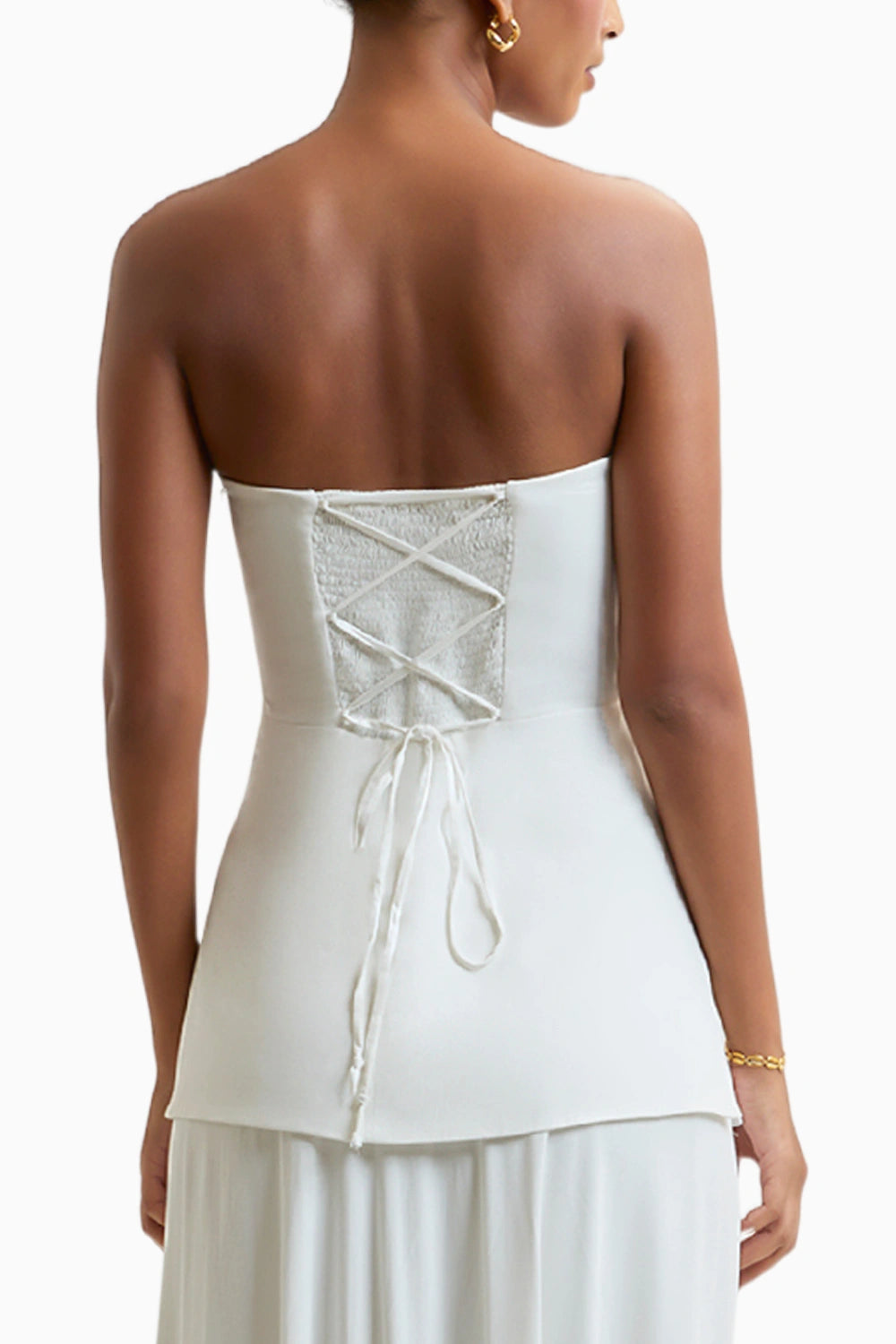 White Demi Off Shoulder Top
