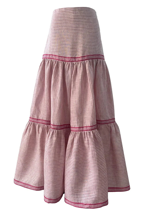 Pink Stripe Linen Set