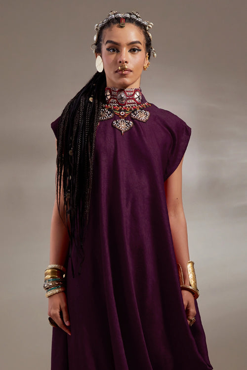 Jamuni Anka Rasa Drop Shoulder Dress