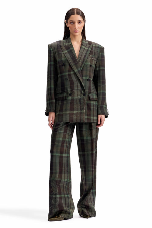 Distorted Plaid Power Suit