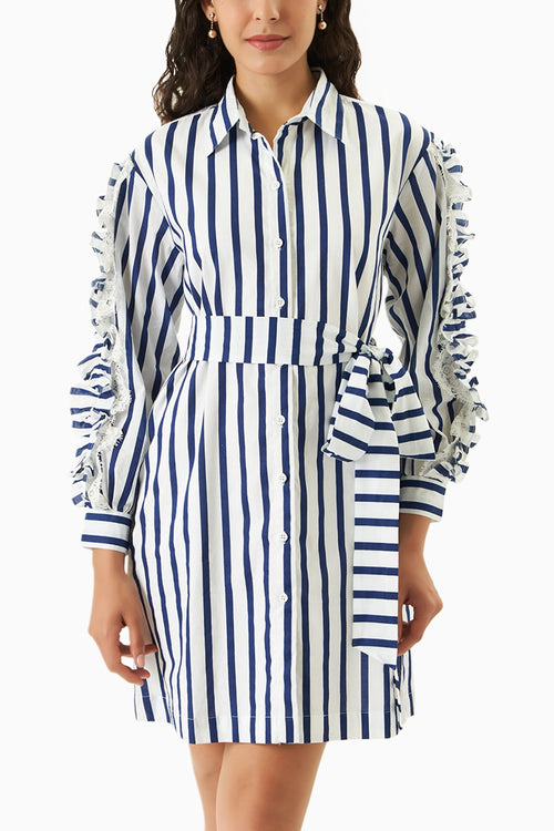 Sunday Blue-White Stripe Dress