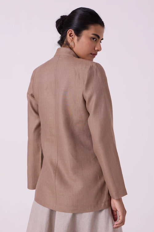 Darcy Brown Linen Jacket