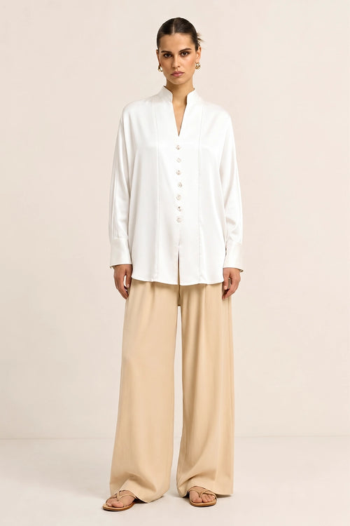 Ivory White Kaftan Blouse