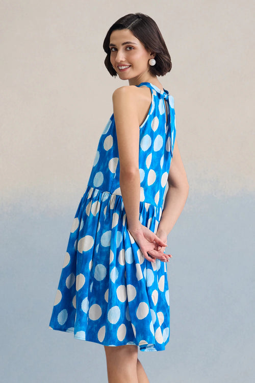 Cloud Polka Short Dress
