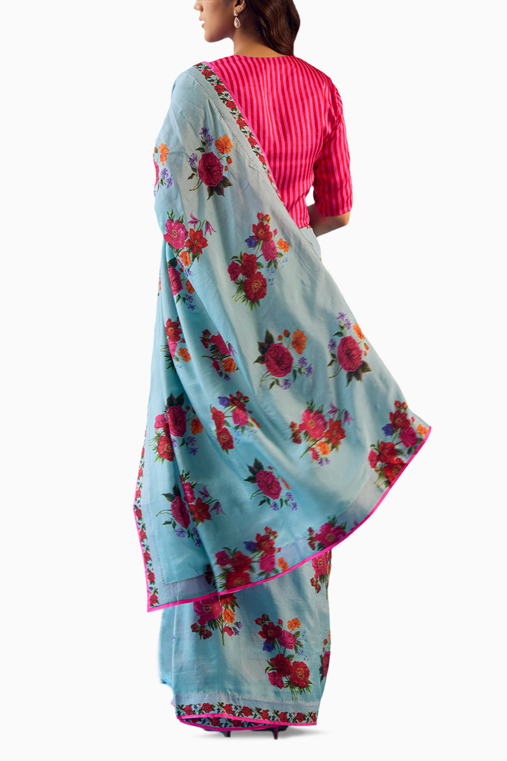 Eternal Love Ice Blue Saree