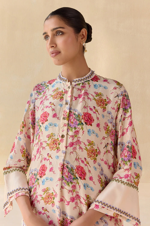 Abeer Peach Kurta Set