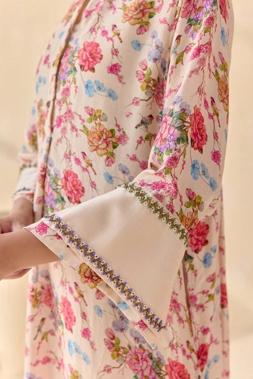 Abeer Peach Kurta Set