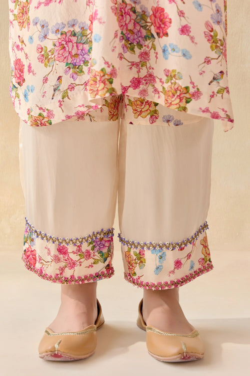 Abeer Peach Kurta Set