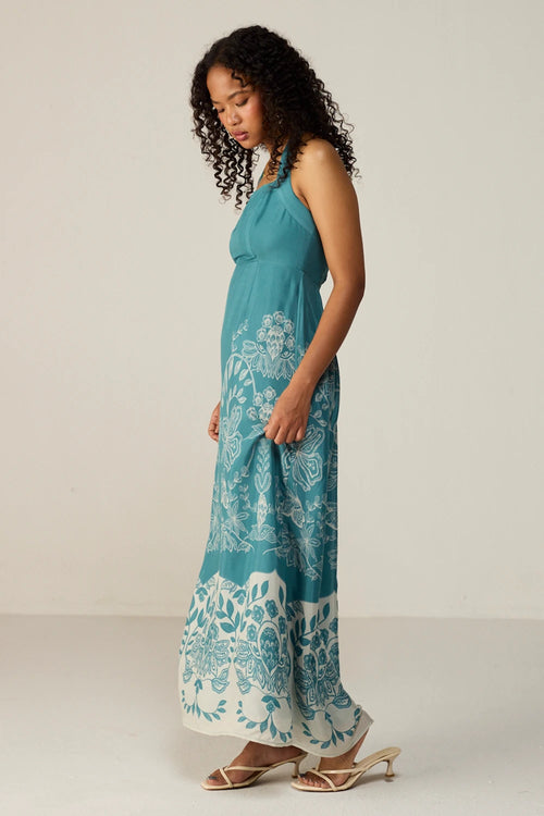 Blue Celeste Midi Dress