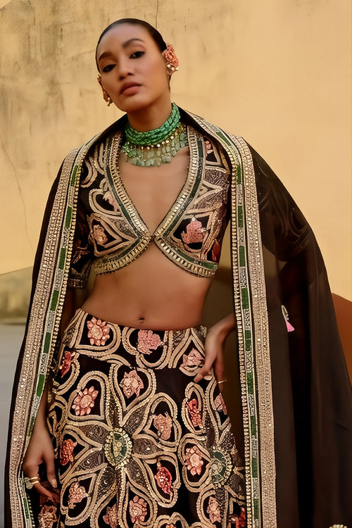 Jantar Mantar Chandini Lehenga Set