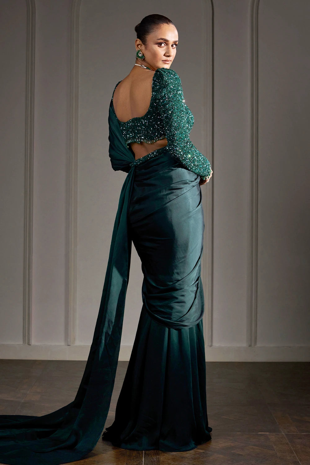 Dazzling Choli and Draped Saree