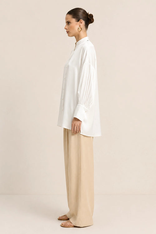 Ivory White Kaftan Blouse
