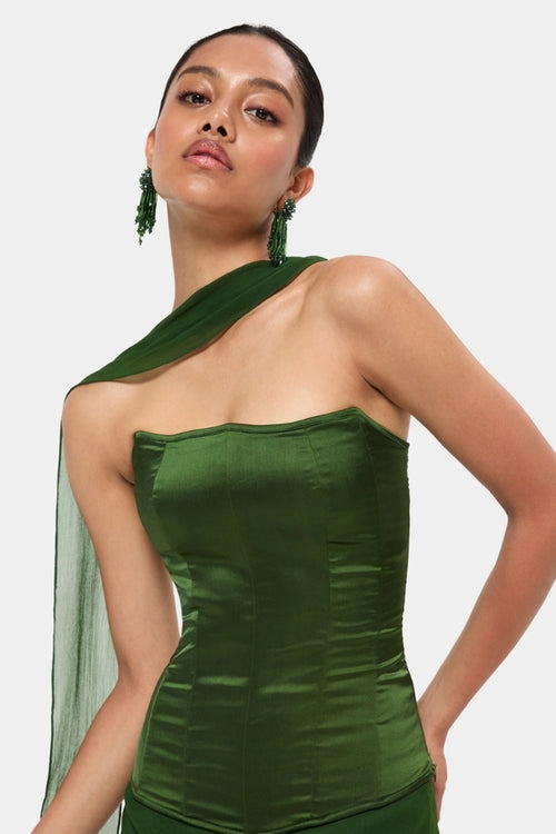 Satin Stretch Corset Top