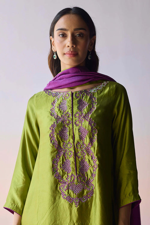 Riverstone Green Kurta Set