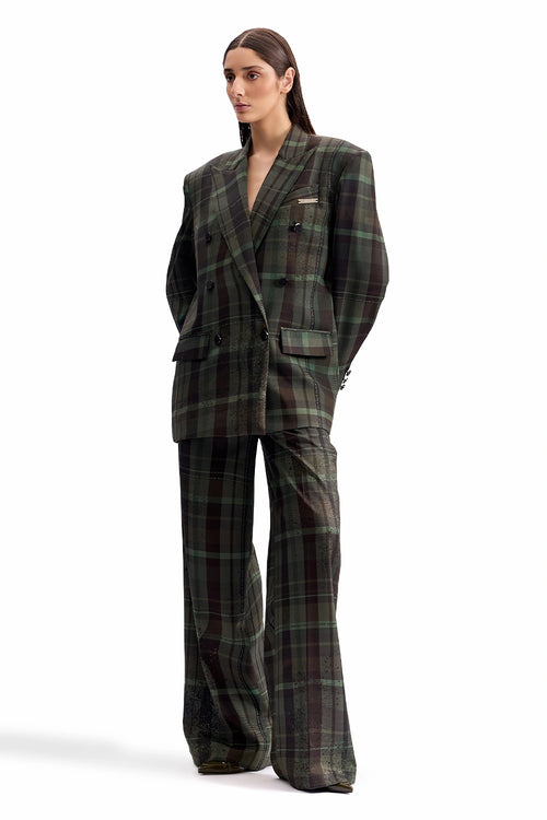 Distorted Plaid Power Suit