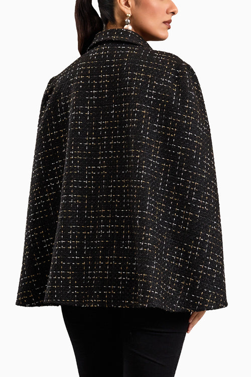 Glided Tweed Cape