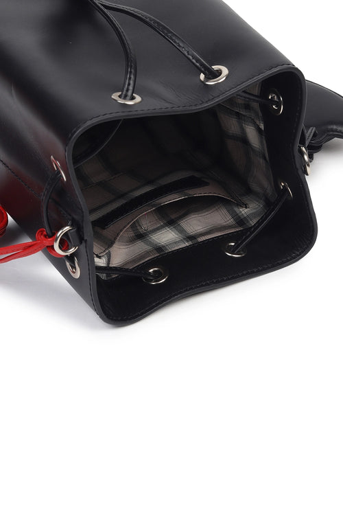 Onyx Black Drawstring Bucket Bag