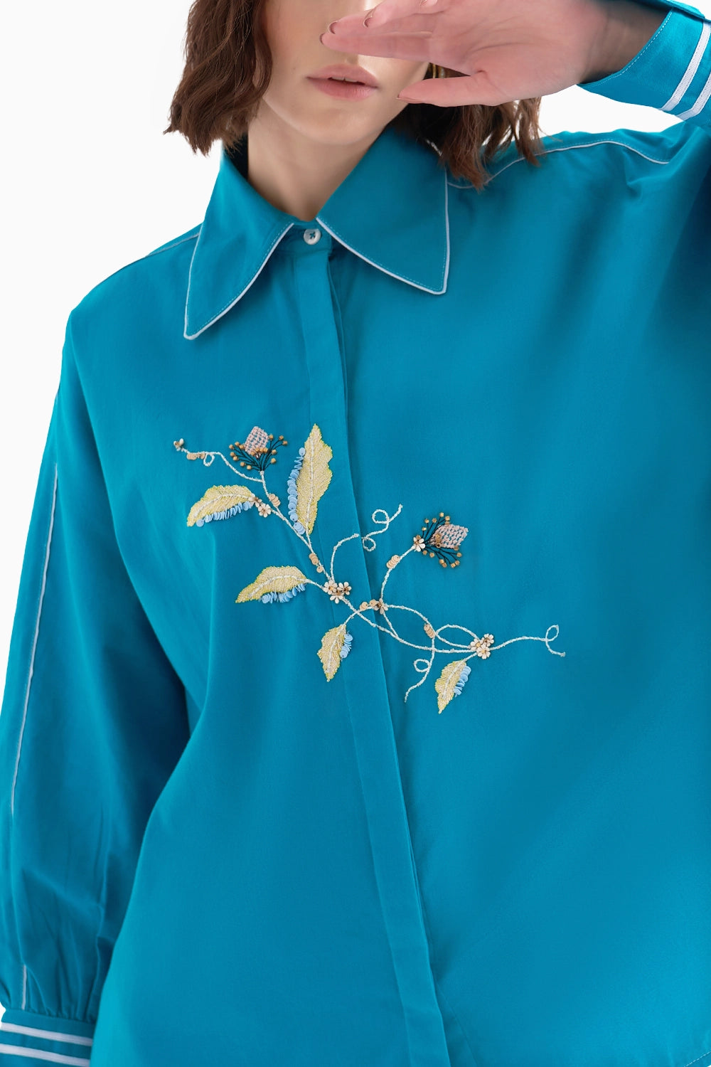 Turquoise Roseate Shirt