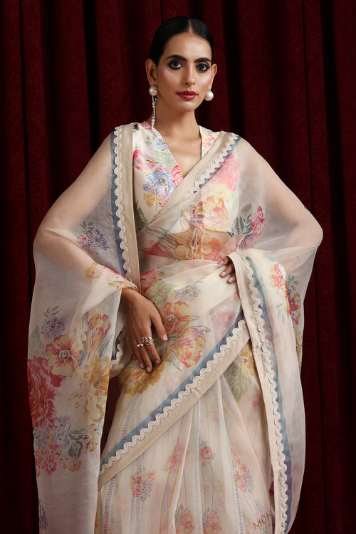 Mohtarma's Rose Garden Saree Set