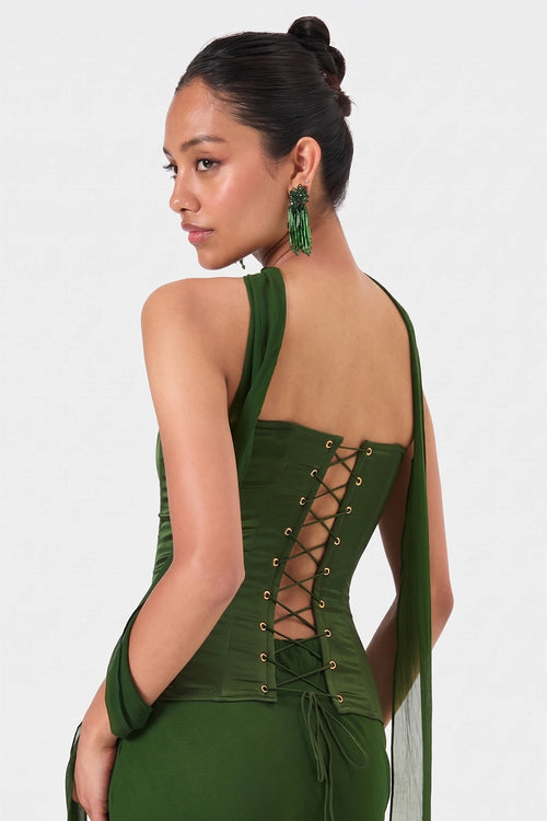 Satin Stretch Corset Top