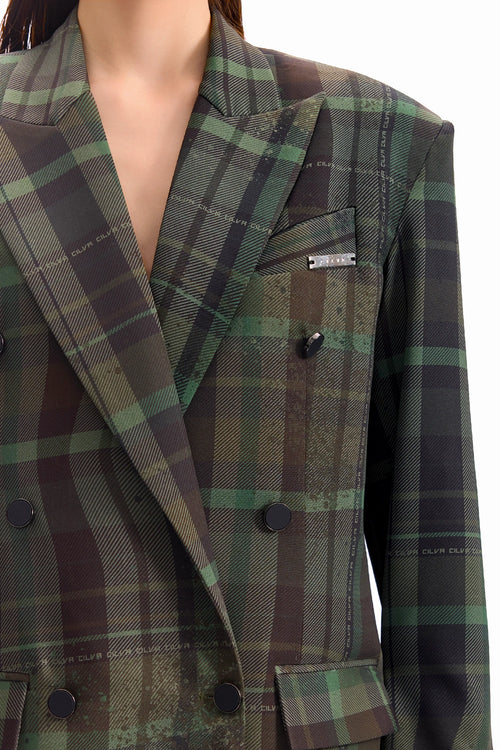 Distorted Plaid Power Suit