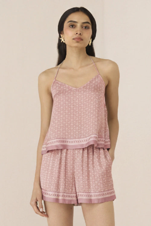 Willow Lattice Blush Shorts