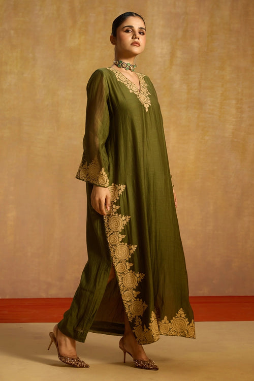 Jannat Green Kaftan