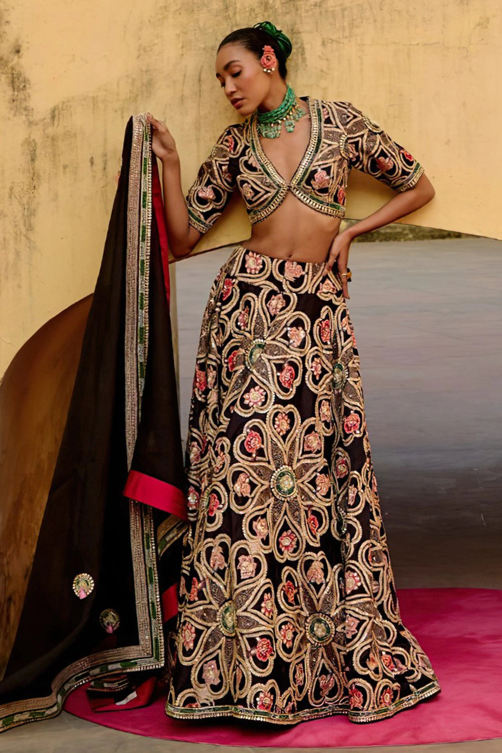 Jantar Mantar Chandini Lehenga Set