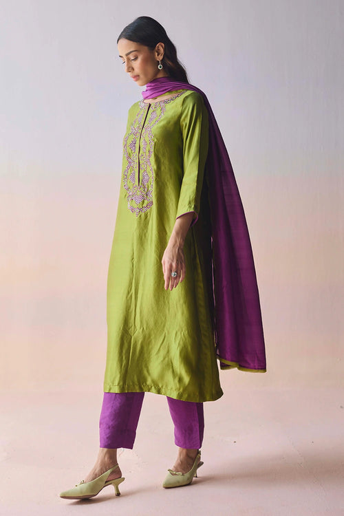 Riverstone Green Kurta Set