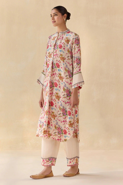 Abeer Peach Kurta Set