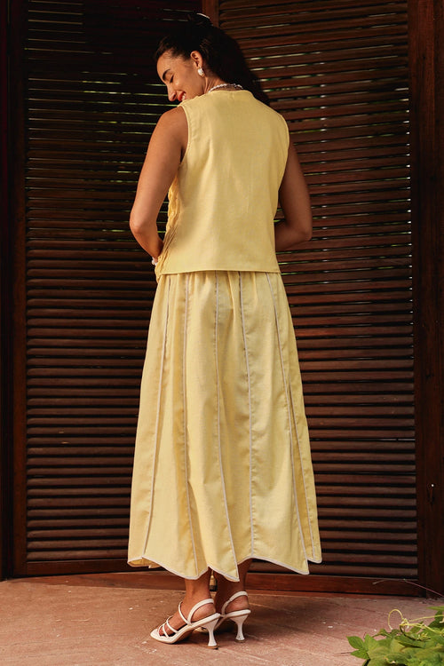 Butter Cup Waist Coat and Skirt Set