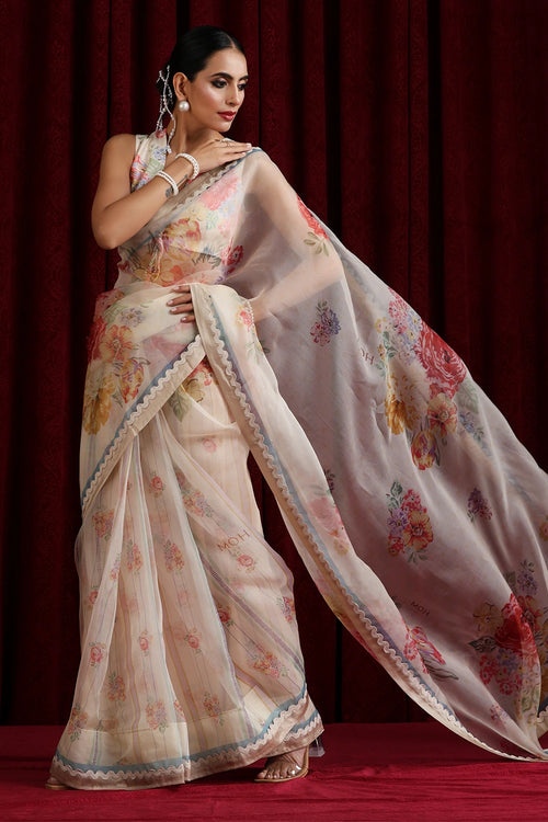 Mohtarma's Rose Garden Saree Set
