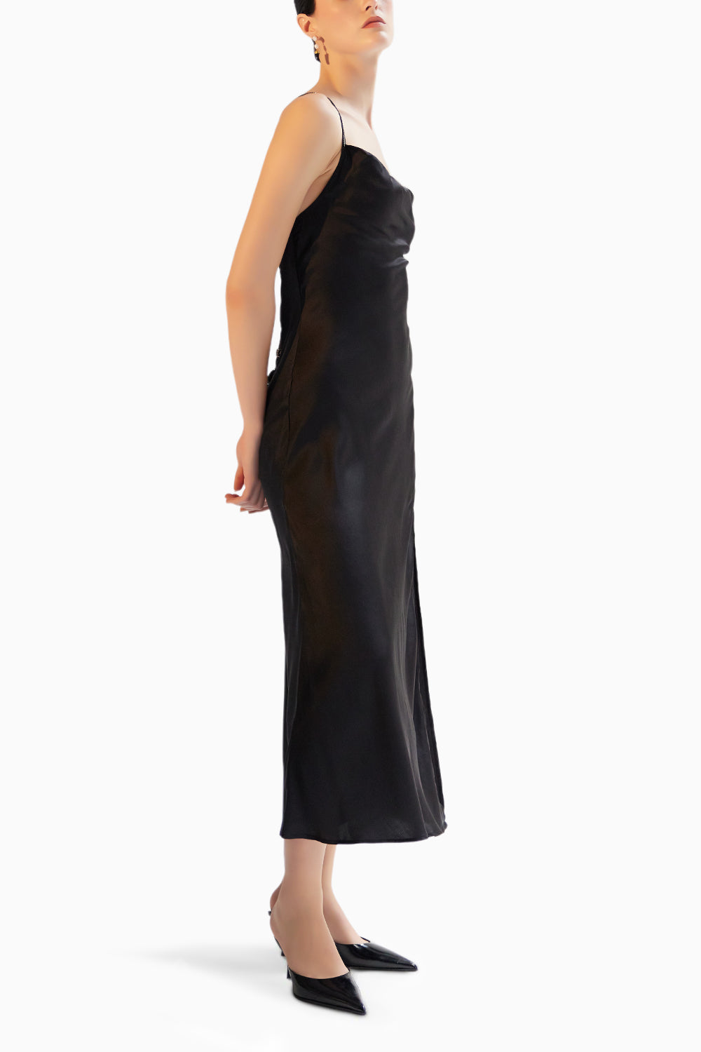 Black Liza Midi Dress