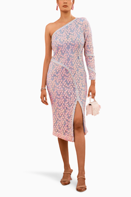 Cecca One Shoulder Midi Dress