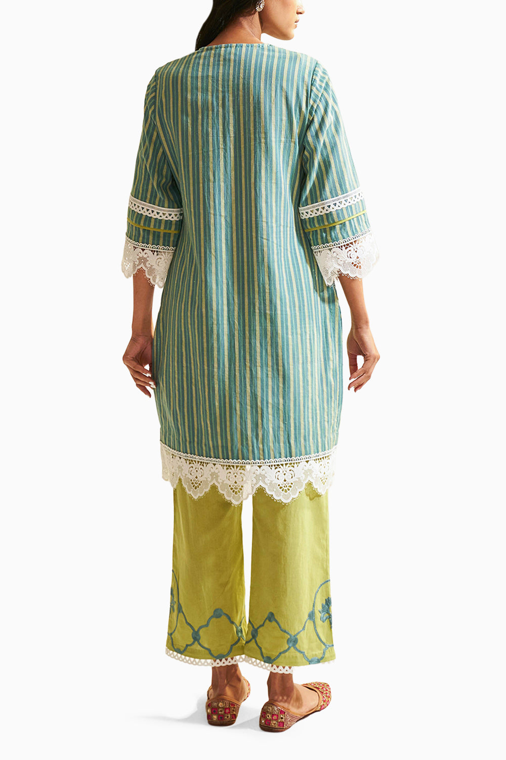 Green Panna Kurta Set