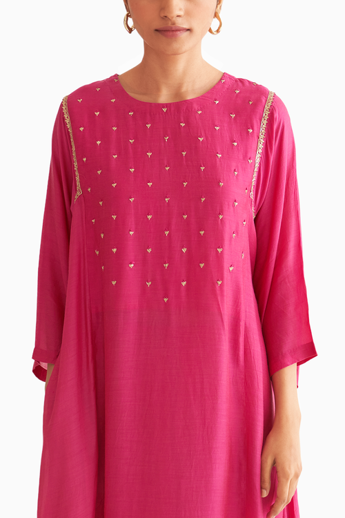 Crimson Pink T-2 Kurta Set
