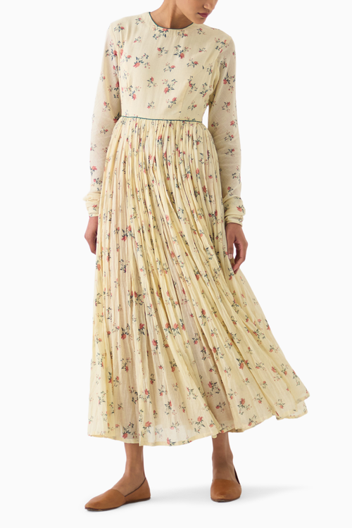 Chintz Ivory Ghoomar Anarkali