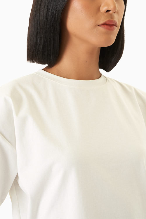 White Side Eyelet T-Shirt