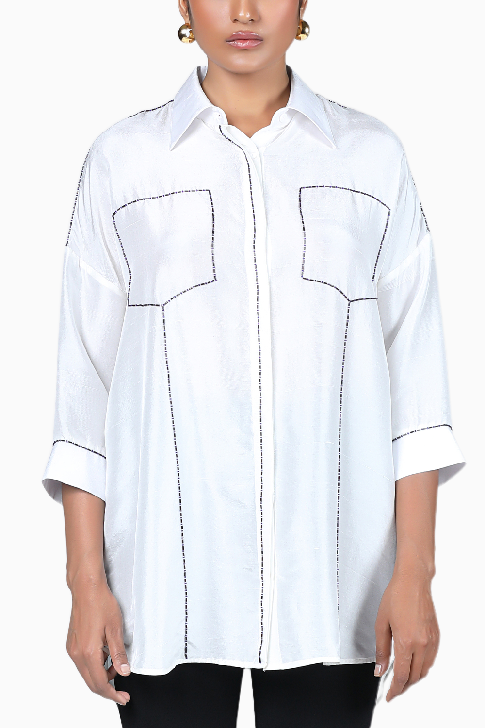 White Electric Blue Lola Shirt