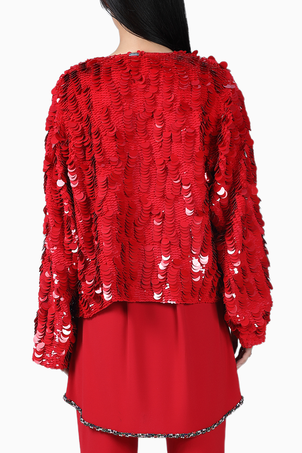 Red Sequin Leela Jacket