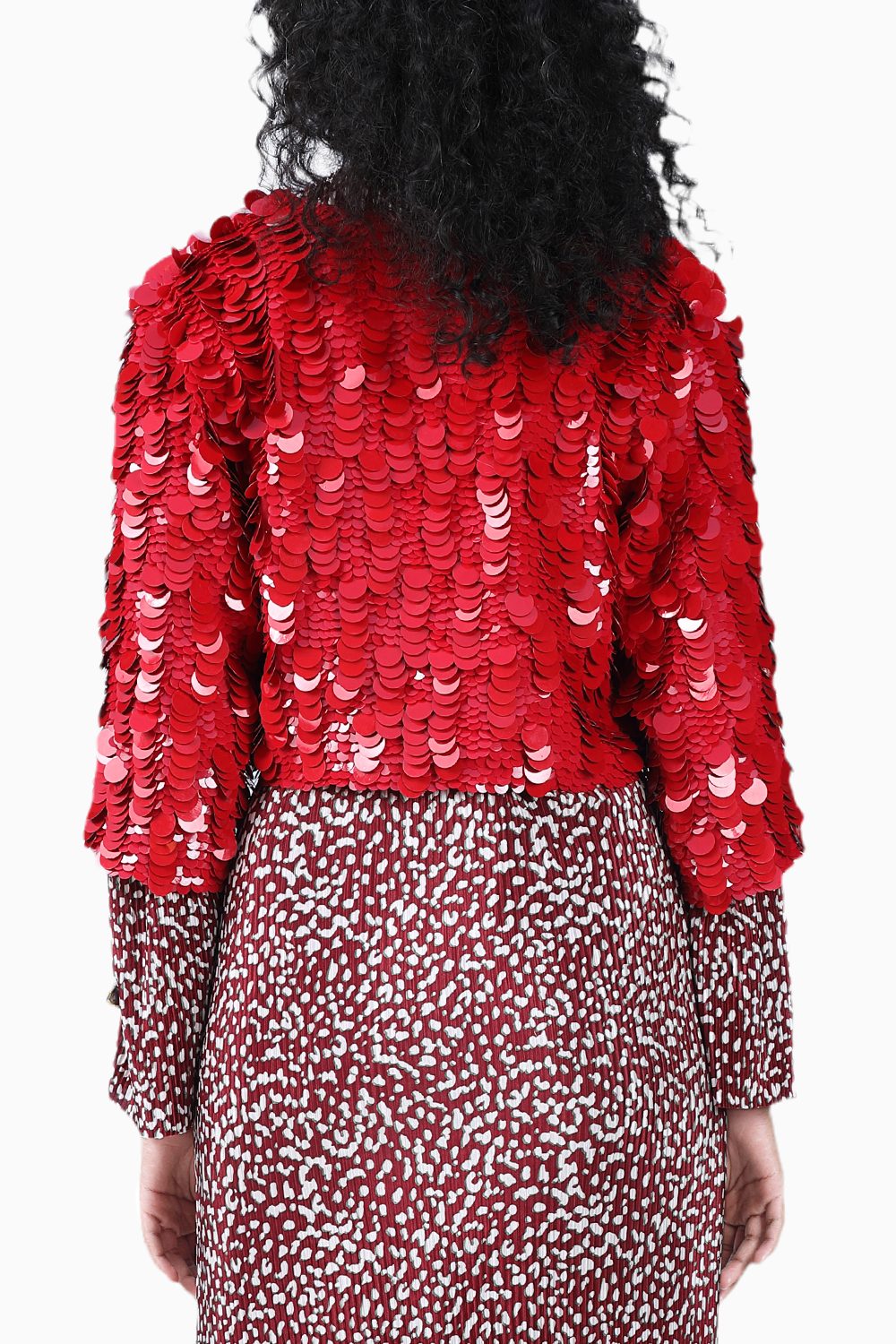 Red Sequin Leo Jacket