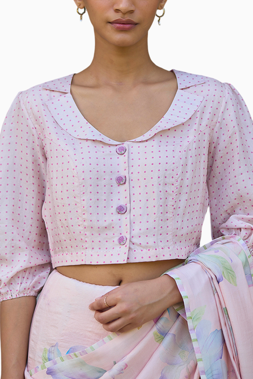 Dew Drops Pink Blouse