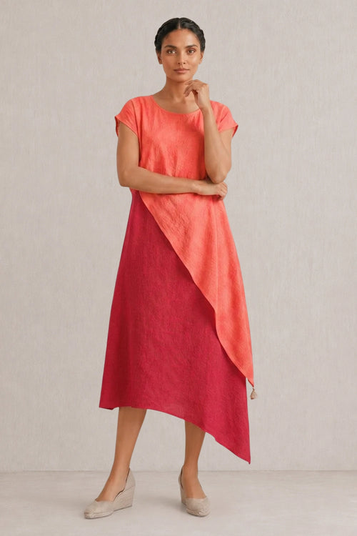 Coral Crush Candy Cane Dress
