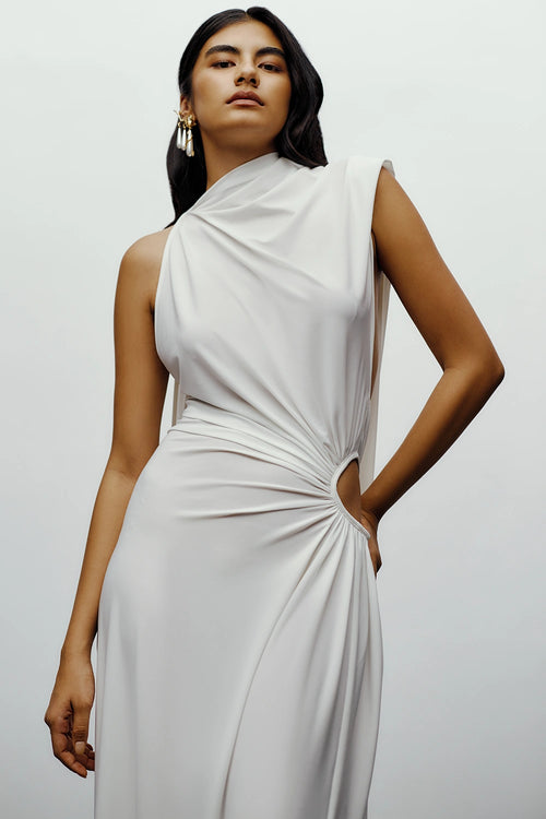 White Sari Dress