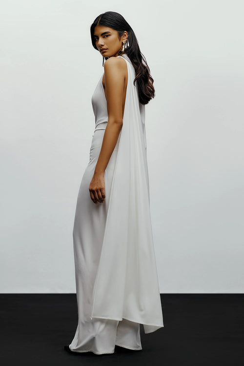 White Sari Dress