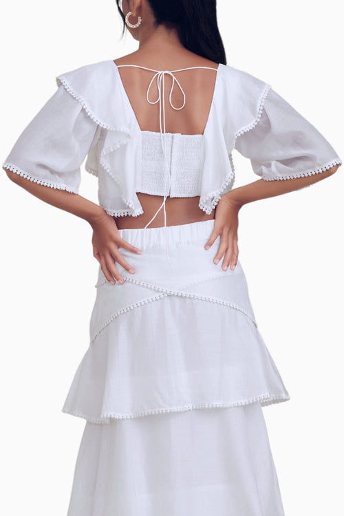 Alaska Tiered Crop Top