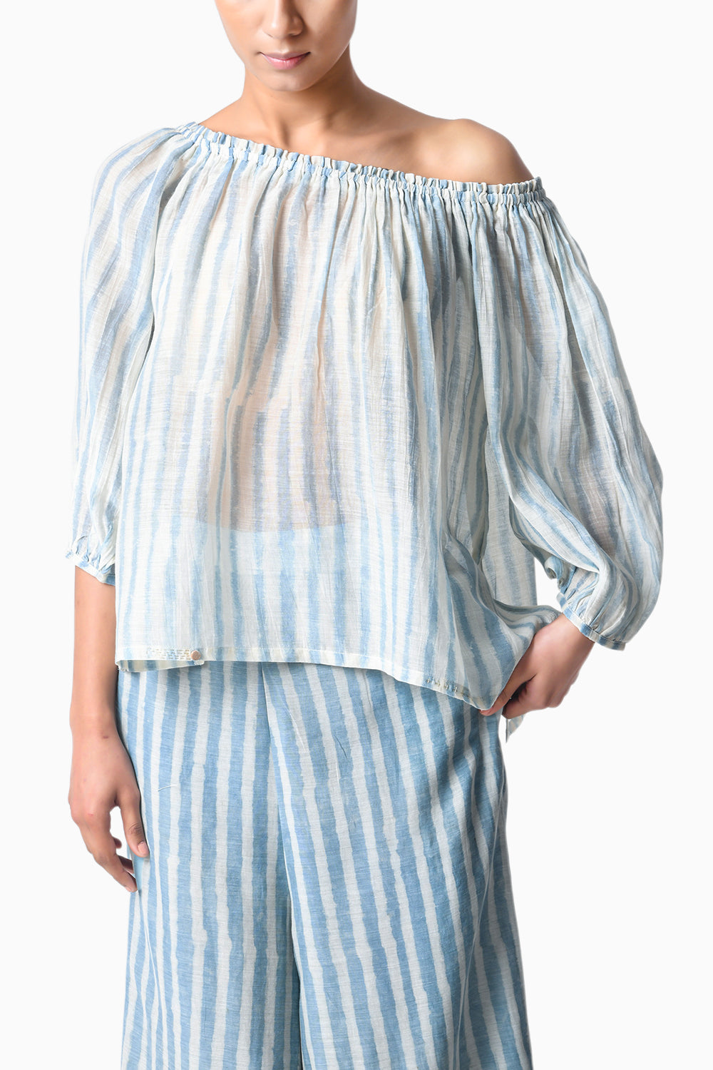 Sky Off-Shoulder Co-Ord Set