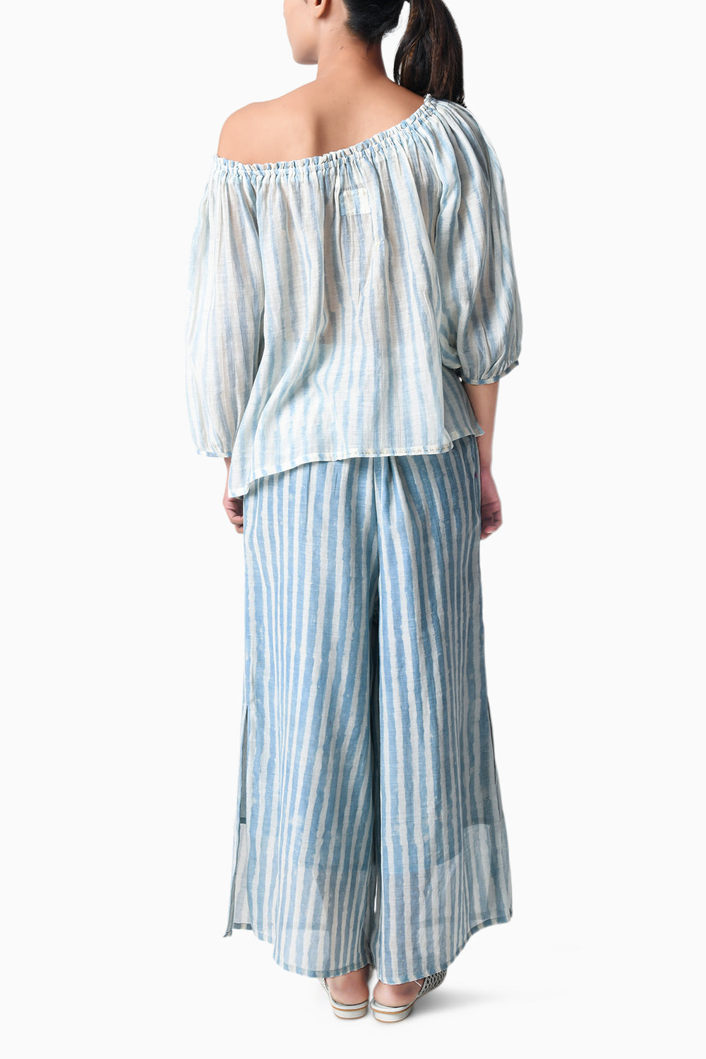 Sky Off-Shoulder Co-Ord Set